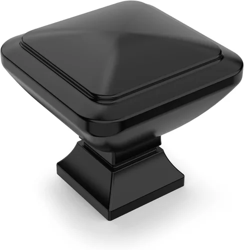Vista 9 de Asidrama Paquete de 6 pomos de latón cepillado de 1-1/4 pulgadas para gabinetes de cocina, pomos dorados para aparadores, perillas de cajones