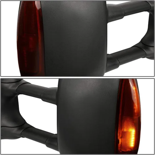 Vista 5 de DNA Motoring TWM-004-T888-BK-AM - Par de espejos laterales de remolque calefactables con luz de giro compatibles con 99-07 F250 / F350 / F450 / F550