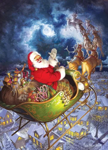 Vista 7 de Rompecabezas de 1000 piezas de Cobble Hill - Gatos navideños - Póster de muestra incluido