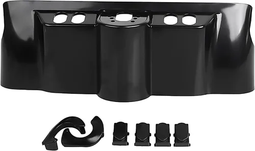 Vista 8 de Carenado interior negro vívido de ABS con kit de tapa de interruptor para Harley Touring Street Glide 2006-2013 Electra Glide 1996-2013