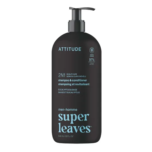Vista 11 de ATTITUDE Champú y acondicionador 2 en 1 para hombres, voluminizador para cabello fino, con romero y proteína de arroz, 97% ingredientes de origen