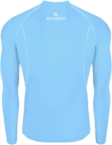 Vista 4 de 1Bests Conjunto deportivo para hombre, camiseta de compresión y pantalones ajustados para la piel, manga larga, secado rápido, para gimnasio, yoga