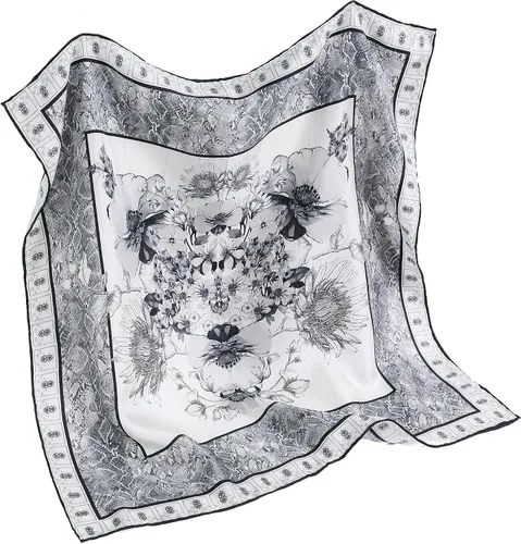 Vista 9 de STARWHISPER Bufanda de seda de morera 100% pura, 21 x 21 pulgadas, bufanda de sarga de seda de 0.551 in para mujer, bufanda cuadrada con embalaje