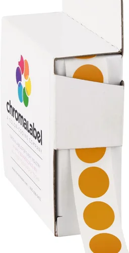 Vista 18 de ChromaLabel Kit de puntos verdes y rojos con código de color permanente de 1/2 pulgada, 2 cajas, 1000/caja