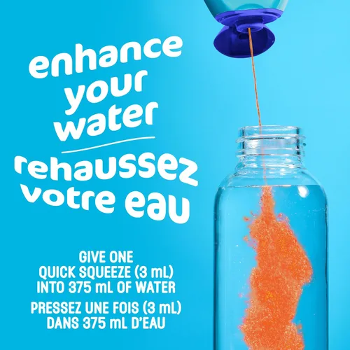 Vista 5 de MiO Potenciador líquido del agua del melocotón del mango, 1.6 fl oz/1.6oz, importado de Canadá