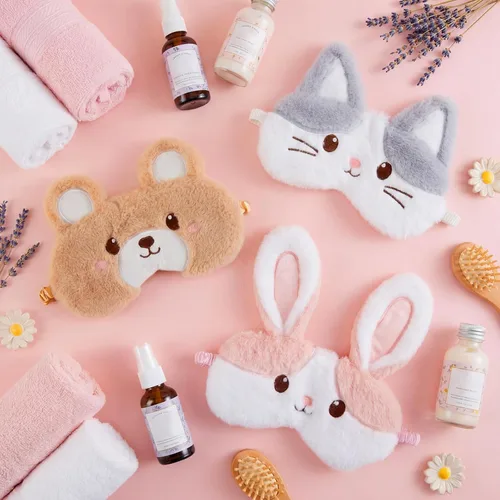 Vista 4 de Geyoga 3 piezas de antifaz de sueño para niños, niñas, cubierta suave para los ojos para dormir, cubierta de ojos para los ojos para niños Colorido