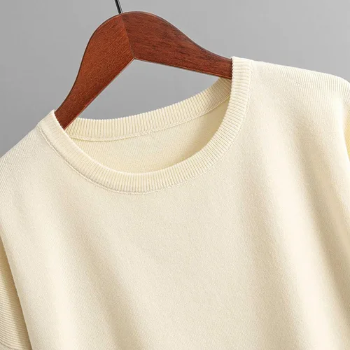 Vista 6 de MaLinfandor Conjunto de 2 piezas de suéter de punto para mujer, sudadera de manga larga, pantalones elásticos de pierna ancha, conjunto de ropa