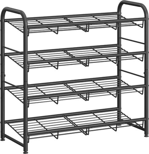 Vista 11 de SONGMICS Zapatero, Organizador de Zapatos de 2 Niveles para Clóset, Capacidad de hasta 8 Pares de Zapatos, Zapatero para Entrada Principal, Estante