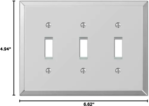 Vista 8 de Amerelle 66TTT - Placa de pared de espejo, 3 palancas, acrílico, transparente, paquete de 1