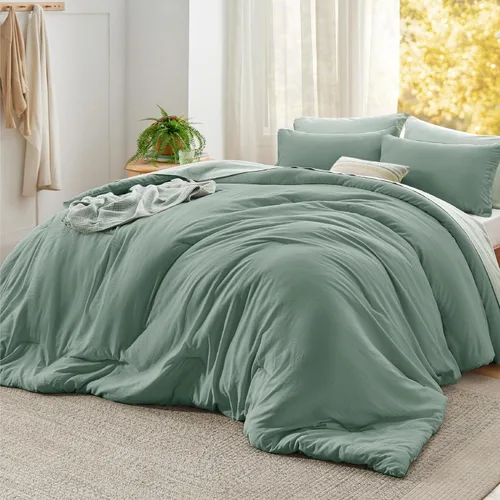 Vista 48 de Bedsure Juego edredón suave prelavado individual/individual XL, 365 días, cálido relleno alternativo GentleSoft™, 1 edredón ligero:68x88 pulgadas