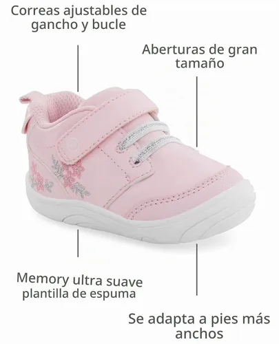 Vista 8 de Stride Rite 360 Baby Taye 2.0 Rosa claro