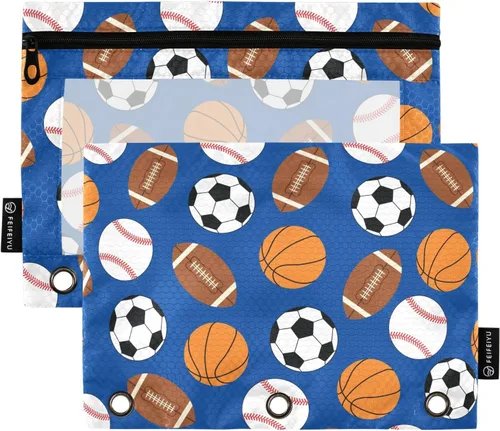 Vista 24 de Estuche para lápices de fresas rosas para carpetas de 3 anillas, estuche para lápices, bolsa de maquillaje con ventana transparente para almacenar