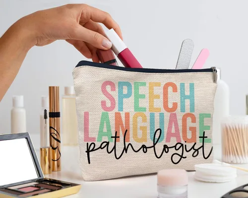 Vista 3 de IWXYI Bolsa de maquillaje para lenguaje del habla, Lenguaje del habla3