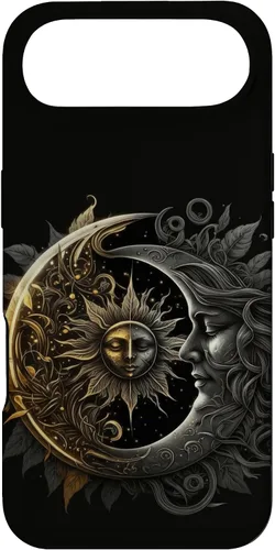 Vista 27 de Moon And Sun Celestial Yin And Yang Leaves Case for iPhone 16