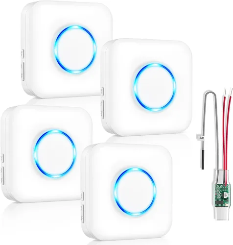 Vista 12 de Satisure Extensor de Timbre Inalámbrico con Receptor se Conecta al Timbre Cableado Existente Convirtiéndolo en Timbre de Puerta Inalámbrico