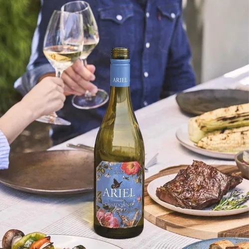 Vista 8 de Ariel NA Vino sin alcohol Cabernet Sauvignon + Chardonnay blanco Total 12 botellas