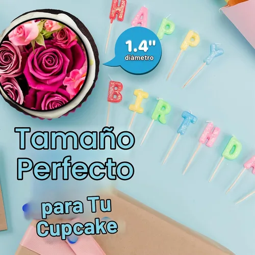 Vista 4 de 30 adornos comestibles para cupcakes con temática de San Valentín para decoración de tartas comestibles sin cortar comestible en hoja de oblea