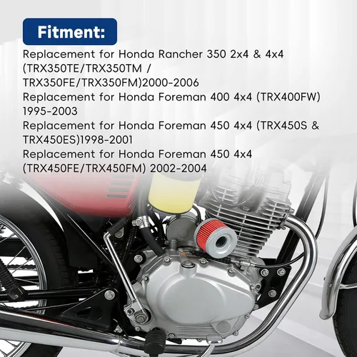 Vista 6 de waltyotur 17254-HN5-670 Filtro de aire Filtro de aceite de repuesto de bujía para Honda Rancher 350 TRX350 Honda Foreman 400 450 TRX400 TRX450