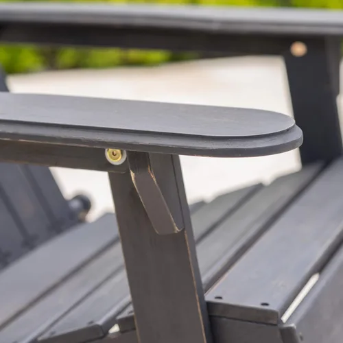 Vista 5 de Christopher Knight Home Hanlee - Silla Adirondack plegable de madera de acacia, color gris oscuro