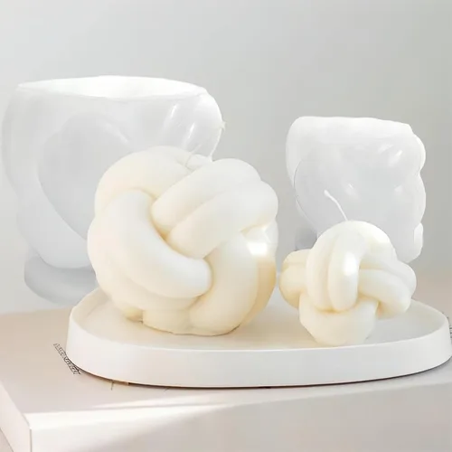 Vista 9 de 2 piezas de moldes de vela de burbujas 3D, moldes de cilindro y cubo de silicona para hacer velas y jabón de bricolaje
