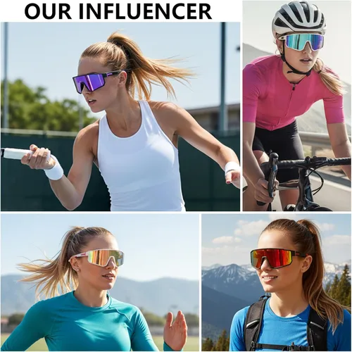 Vista 7 de IKTOD Paquete de 3 lentes de sol polarizados para correr para mujeres y hombres, protección UV, para ciclismo, béisbol, pesca