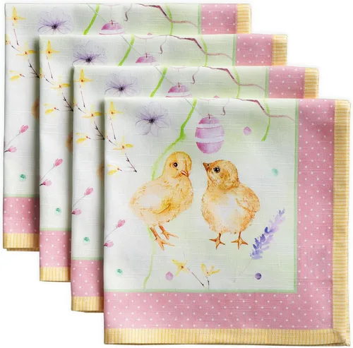 Vista 175 de Maison d' Hermine Juego de 4 servilletas de tela 100% algodón, suaves y duraderas, servilletas cuadradas reutilizables para uso diario, lavables