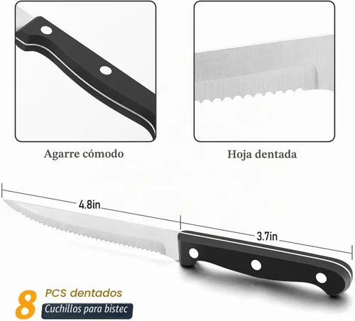 Vista 3 de HaWare Juego de cubiertos de 53 piezas con cuchillos para carne