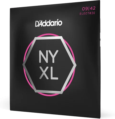 Vista 32 de D'Addario cuerdas para guitarra eléctrica, NYXL niqueladas, NYXL1152, calibre medio/pesado superior 11-52, juego de 6 cuerdas, paquete de 1