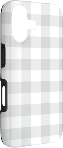 Vista 3 de Gray Gingham Plaid Rustic Pattern AEH581 Case for iPhone 17