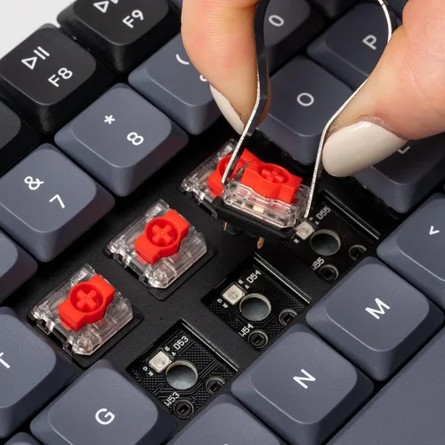 Vista 2 de Keychron K3 Pro Teclado mecánico inalámbrico personalizado, 75% de diseño QMKVIA programable BluetoothRGB con cable ultra delgado Gateron