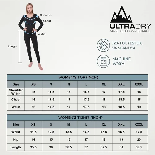 Vista 5 de Ultra Dry Conjunto de ropa interior térmica para mujer