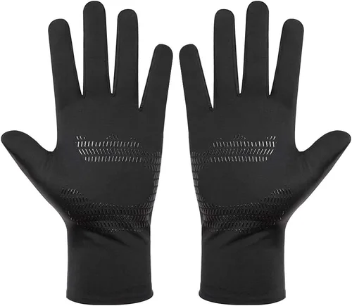 Vista 2 de Holiberty Lightweight Silk Summer Gloves Non-Slip Outdoor Sports Driving Cycling Gloves Winter Warm Running Glove Liner Sun UV Protection Fishing