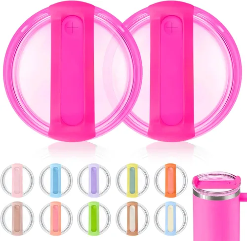 Vista 24 de Tapa de vaso de 40 onzas para Stanley, a prueba de derrames, resistentes a salpicaduras, funda de repuesto para accesorio de copa Stanley
