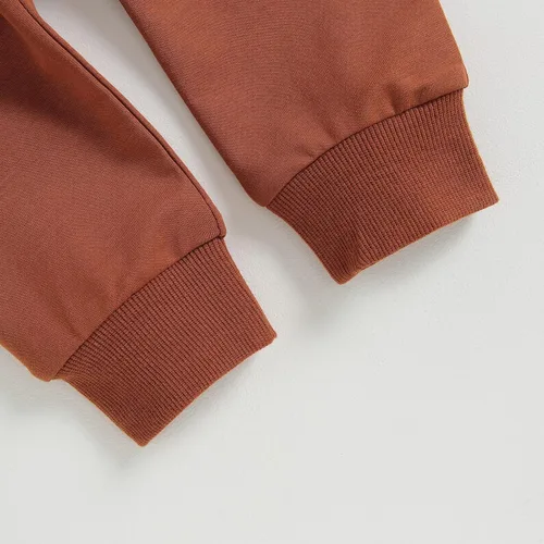 Vista 6 de YINGISFITM Conjunto de sudadera de manga larga con capucha y botones a cuadros para niños pequeños, ropa de invierno a la moda