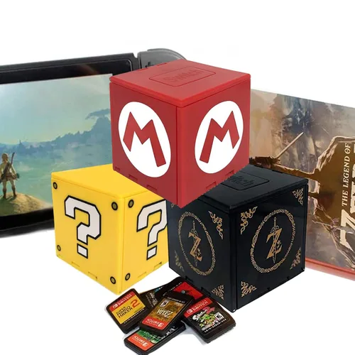 Vista 8 de doepeBAE Game Card Case for Nintendo Switch,Deformable Expandable Switch Game Card Holder,Cube Game Card Storage Box,Large Capacity Game Card