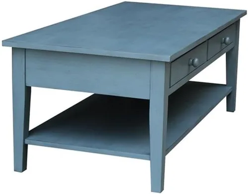 Vista 5 de IC INTERNATIONAL CONCEPTS Mesa de centro de madera azul Spencer
