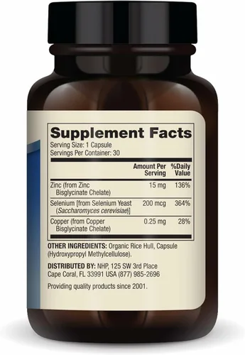 Vista 2 de Dr. Mercola Zinc Plus Selenio - Suplemento de mezcla mineral - para apoyo inmunológico, cerebral y respiratorio - Contiene quelato de glicinato