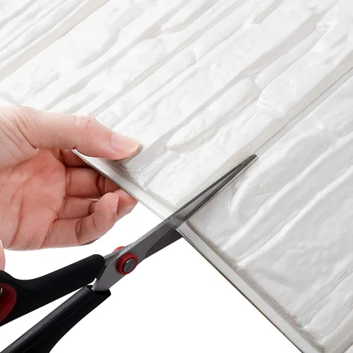 Vista 7 de Paneles de pared de espuma autoadhesivos 3D, cubren 5.7 pies cuadrados, adhesivos de papel tapiz de piedra de ladrillo para decoración de pared