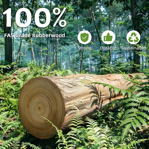 Vista 5 de Muwuele Mesa de centro pequeña de madera maciza, diseño de escarabajo, montaje completo, mesa de centro plegable para espacios pequeños, mesa