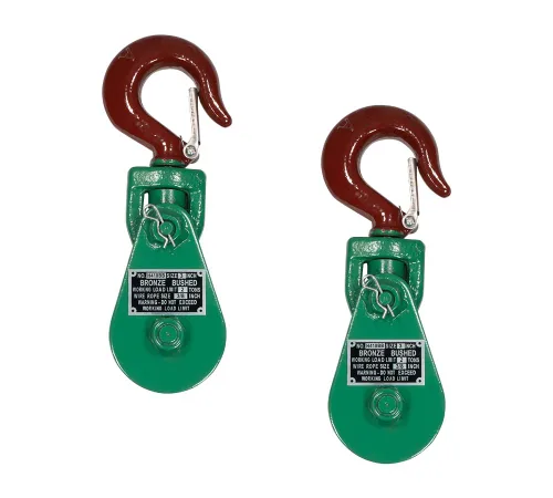 Vista 22 de Mytee Products Bloque de arrebate con gancho WLL 2 Toneladas Polea de 3"' + ' Cable de alambre de 3/8" Pulley para rescate con enrollamiento