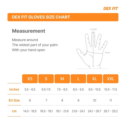 Vista 7 de DEX FIT Guantes de trabajo prémium FN331, agarre fino de nitrilo, gris, S