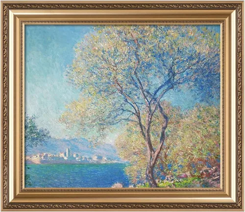 Vista 65 de IPIC - Reproducción artística de los lirios de agua de Claude Monet 1906, impresiones giclée coinciden con el marco dorado clásico, arte de pared