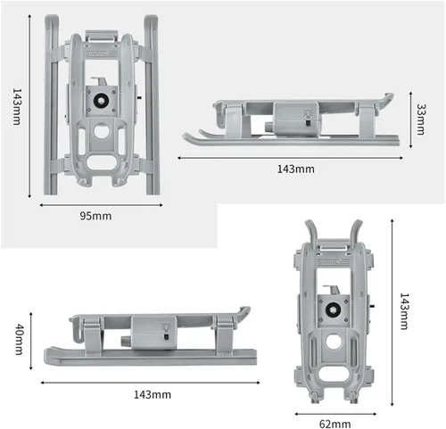 Vista 3 de Carga útil Drone Airdropper Clip Entrega Transporte Dispositivo de Boda Drone Pesca Cebo Búsqueda para DJI Mavic aire 2/aire 2s