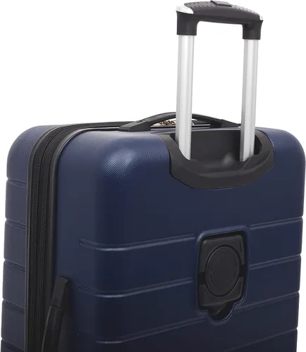 Vista 8 de Wrangler - Juego de piezas de equipaje inteligente con portavasos y puerto USB, Azul marino