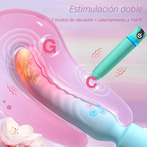 Vista 3 de Juego de vibrador de punto G y bala - Vibradores sexuales para mujeres, consolador de clítoris con 7 modos de vibración, masajeador de varita