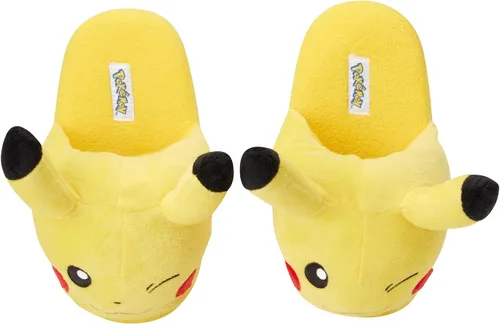 Vista 4 de Pokemon Pantuflas para niños Pantuflas peludas de felpa Pikachu y Pokeball (niño pequeñogrande)