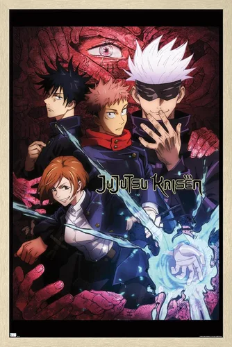 Vista 13 de Jujutsu Kaisen - Póster de pared inglés de una hoja, 34 pulgadas de largo x 22.4 pulgadas de ancho, versión sin marco
