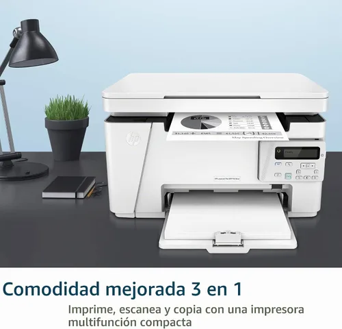 Vista 5 de HP LaserJet Pro M26nw Impresora láser compacta inalámbrica todo en uno, funciona con Alexa (T0L50A)