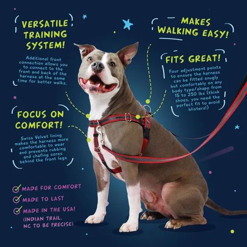 Vista 4 de 2 Hounds Design Freedom - Arnés para perro sin tirones, ajustable, suave y cómodo para pasear fácilmente al perro, para perros pequeños, medianos