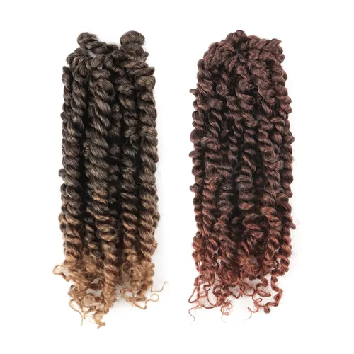 Vista 36 de TOYOTRESS Tiana Passion Twist Hair – 6 pulgadas, 2 piezas de trenzas de ganchillo pretrenzadas color negro natural, extensiones de cabello sintético